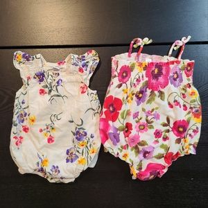 Set of 2 girls bubble rompers
